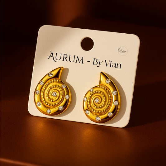 royal swirl Earrings