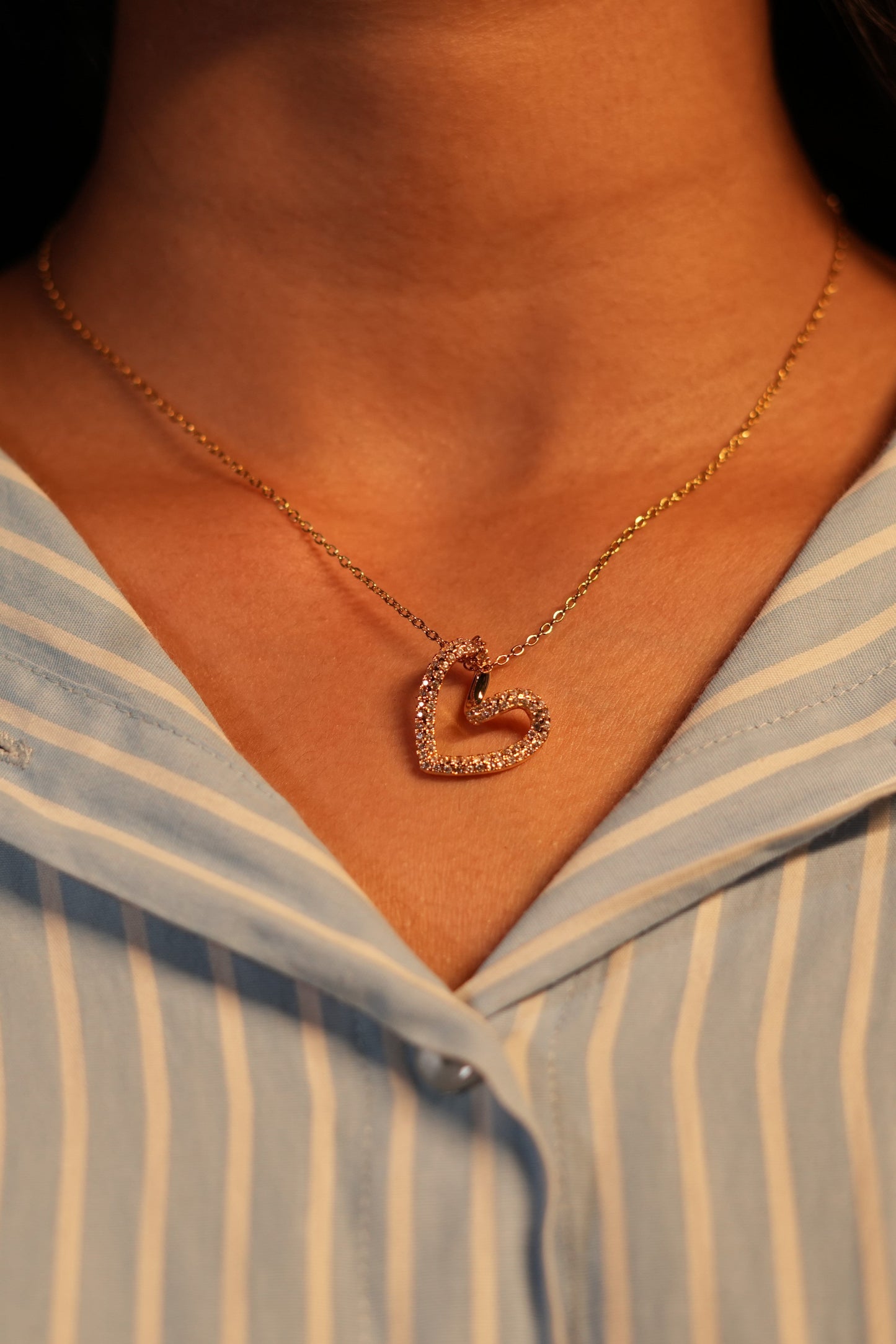 Crystal heart Neckchain