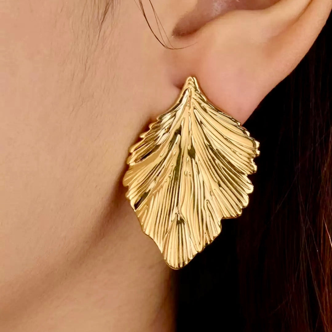 Golden Leaf Earring