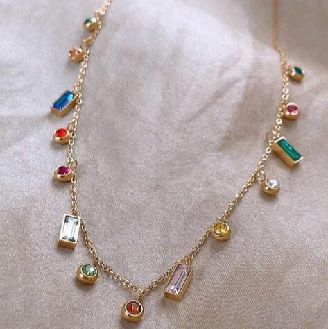 Rainbow charm Necklace