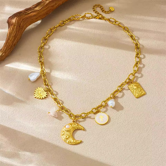Boho moonlight necklace