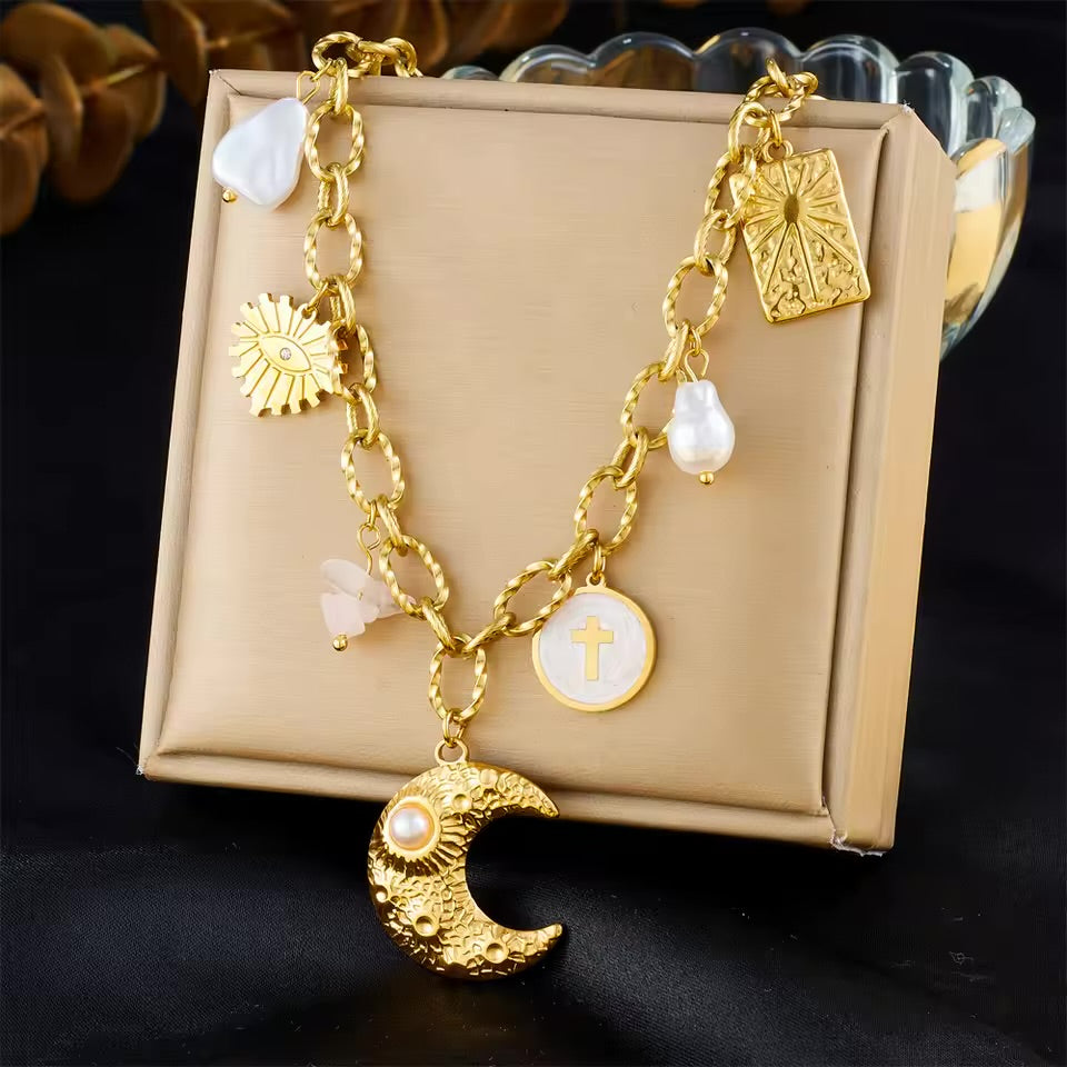 Boho moonlight necklace
