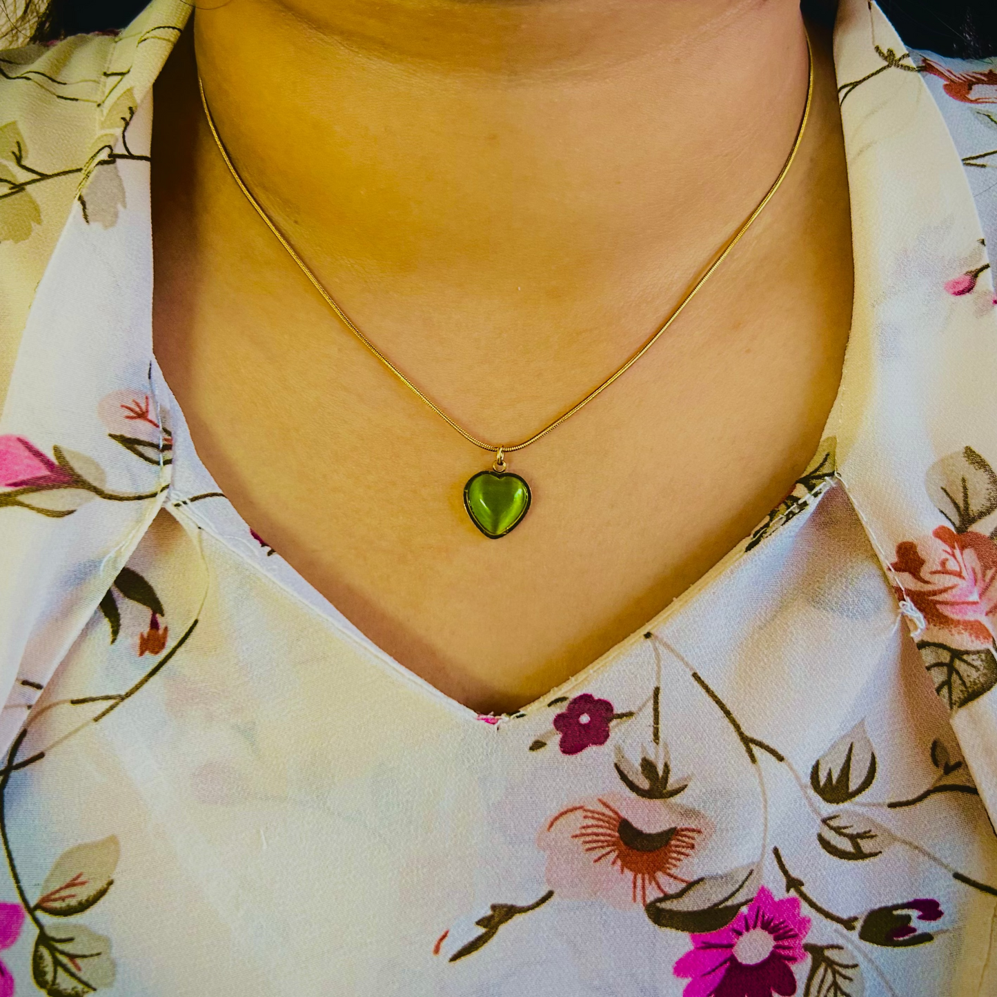 Green heart Neckchain
