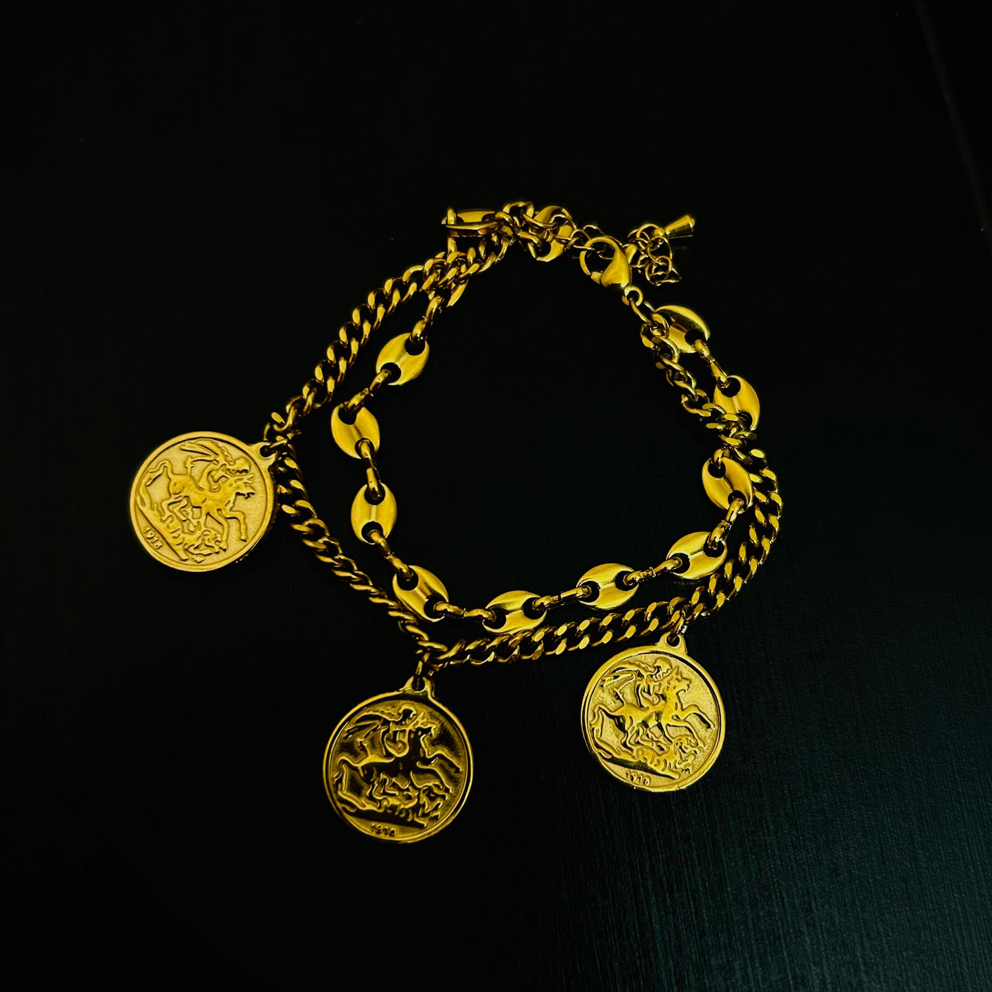 Coin Charm Bracelet