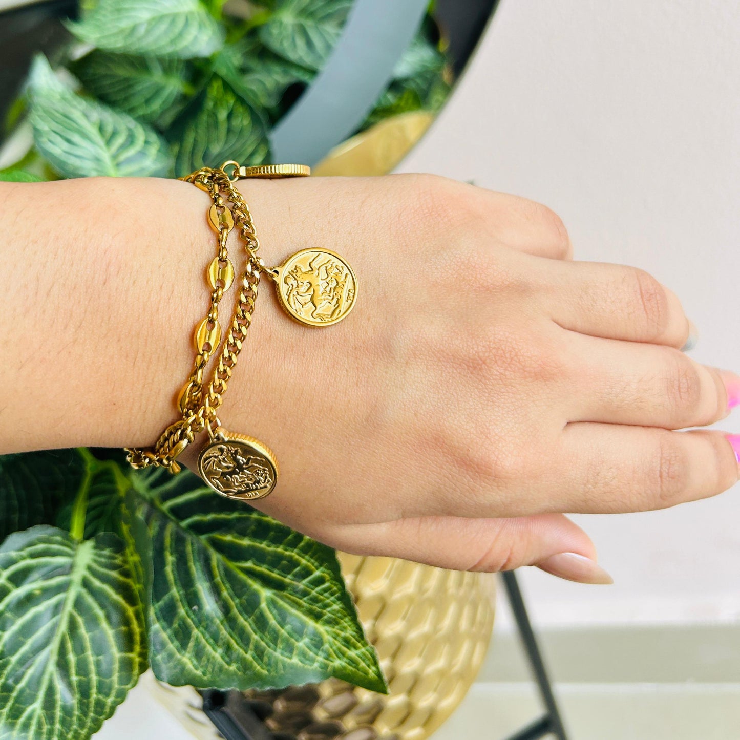 Coin Charm Bracelet
