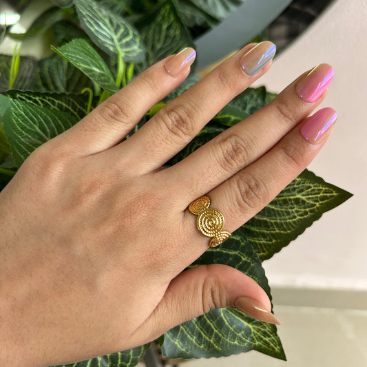 Sunburst Spiral Ring (Adjustable)