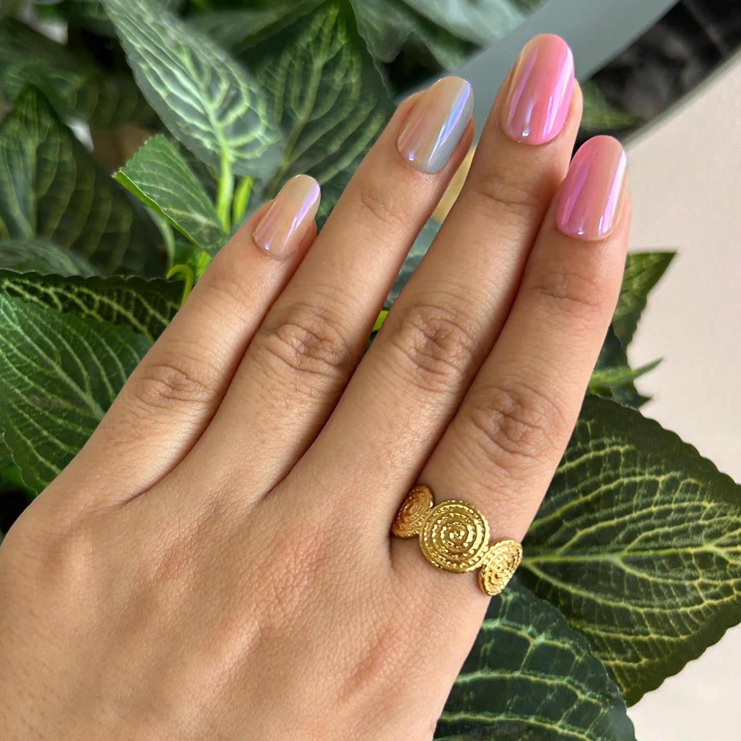 Sunburst Spiral Ring (Adjustable)